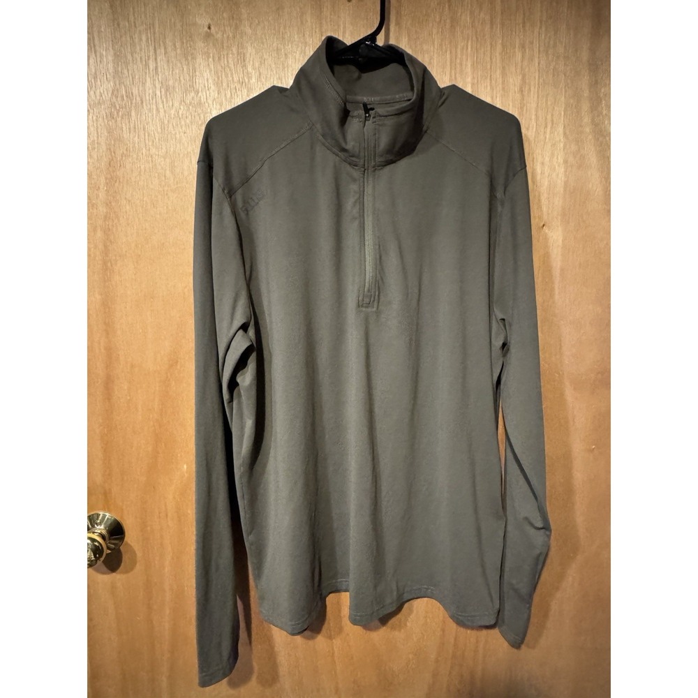 5.11 Men's Large Green Long Sleeve Performance 1/4 Zip (D)